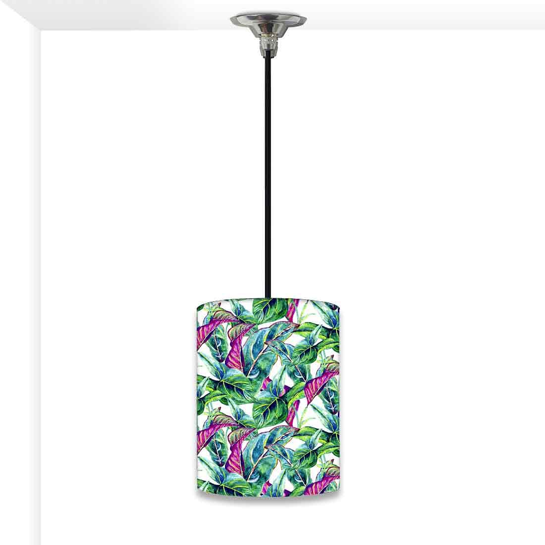 Ceiling Hanging Pendant Lamp Shade - Green Tropical Leaf Nutcase