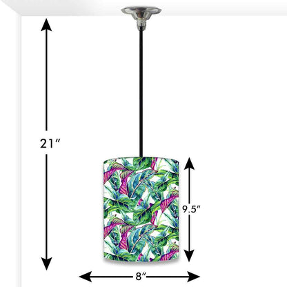 Ceiling Hanging Pendant Lamp Shade - Green Tropical Leaf Nutcase