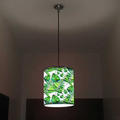 Ceiling Hanging Pendant Lamp Shade - Dark Green Tropical Leaf Nutcase