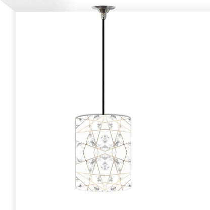 Ceiling Hanging Pendant Lamp Shade - Black White Marble Pastle Nutcase