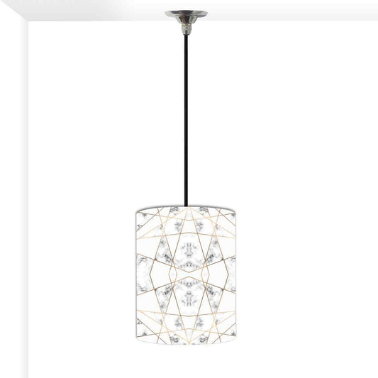 Ceiling Hanging Pendant Lamp Shade - Black White Marble Pastle Nutcase