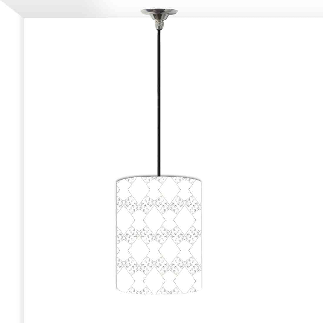 Ceiling Hanging Pendant Lamp Shade - Black White Designer Marble Pastle Nutcase