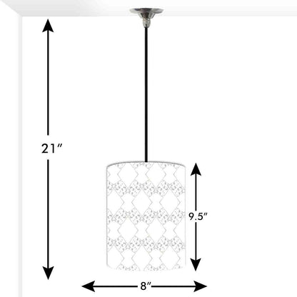 Ceiling Hanging Pendant Lamp Shade - Black White Designer Marble Pastle Nutcase