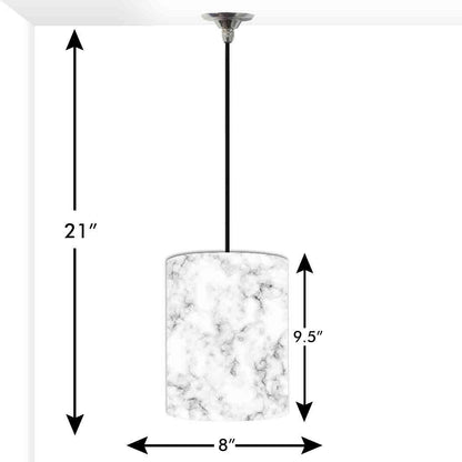 Ceiling Hanging Pendant Lamp Shade - White Black Marble Pastle Nutcase