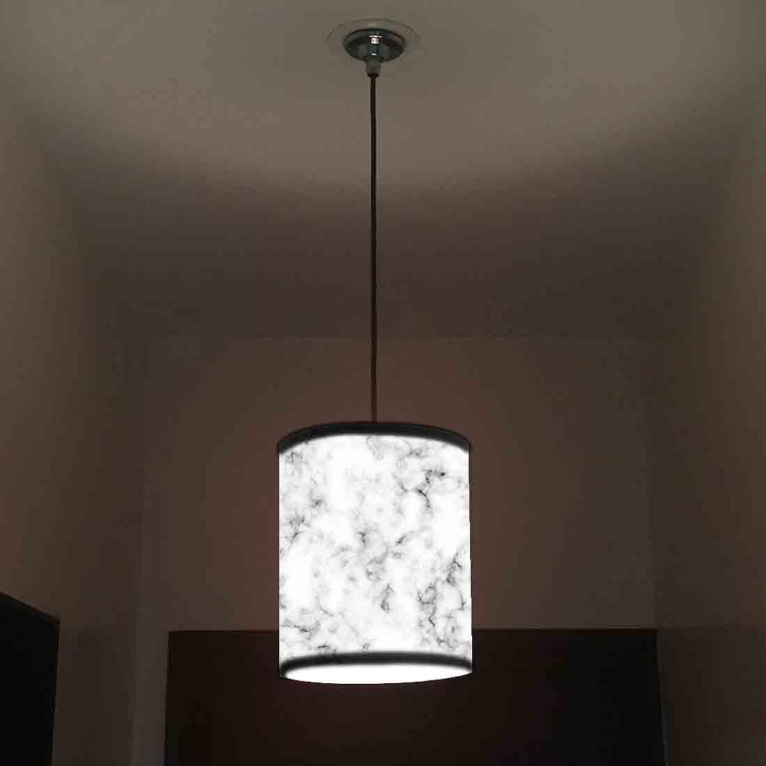 Ceiling Hanging Pendant Lamp Shade - White Black Marble Pastle Nutcase