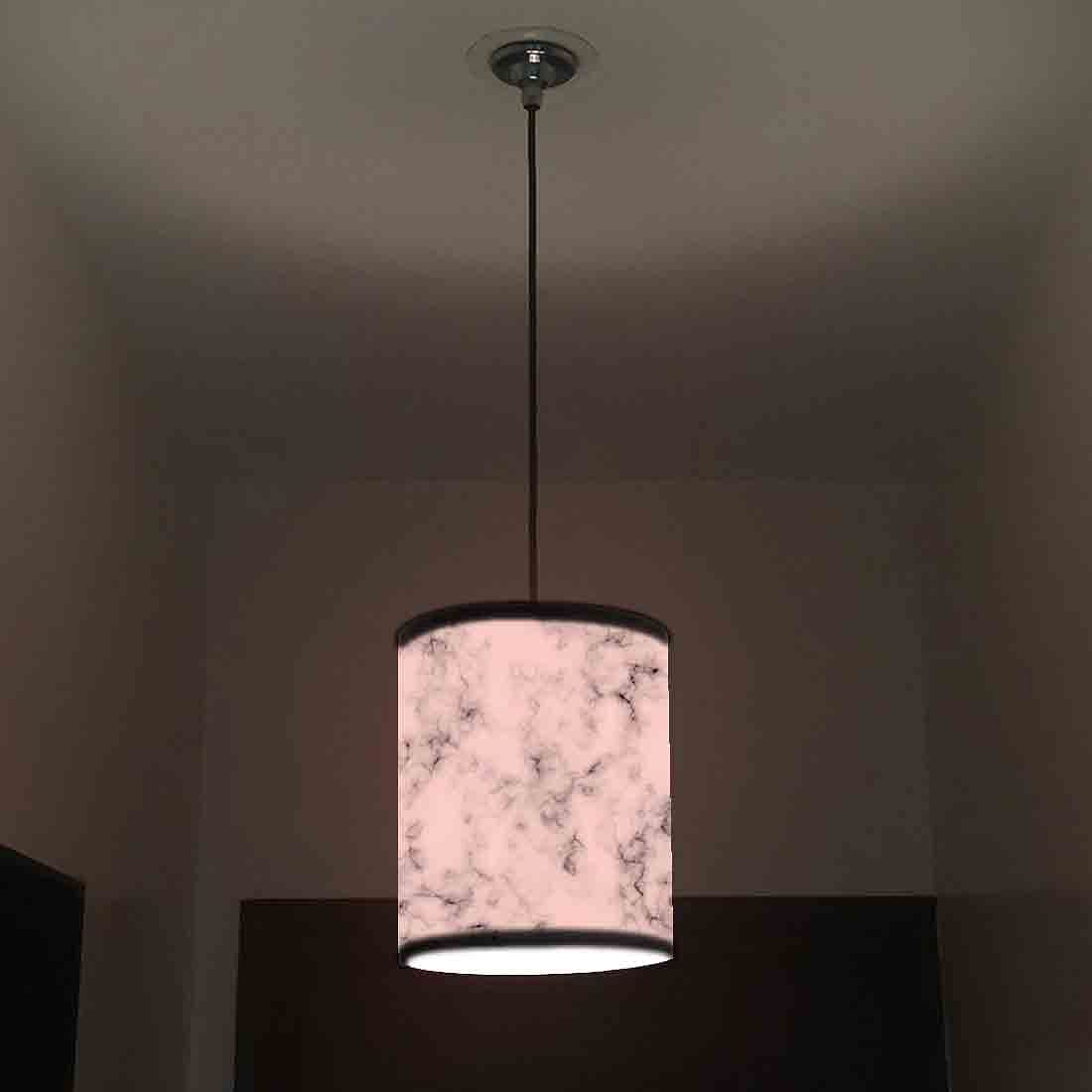 Ceiling Hanging Pendant Lamp Shade - Peach Color Designer Marble Pastle Nutcase