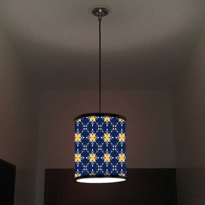Ceiling Hanging Pendant Lamp Shade - Blue Yellow Design Nutcase