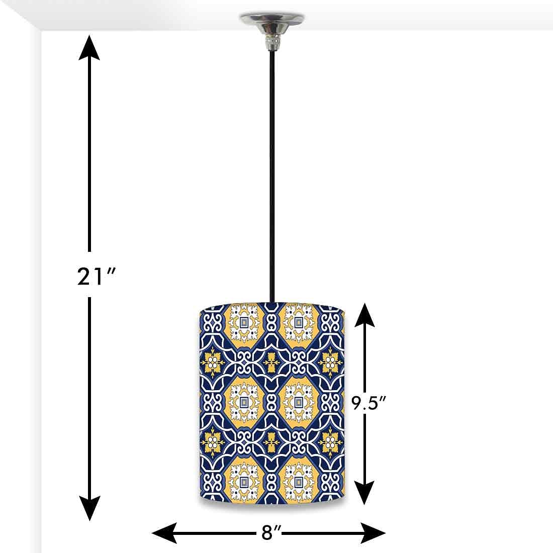 Ceiling Hanging Pendant Lamp Shade - Floral Spanish Pattern Nutcase