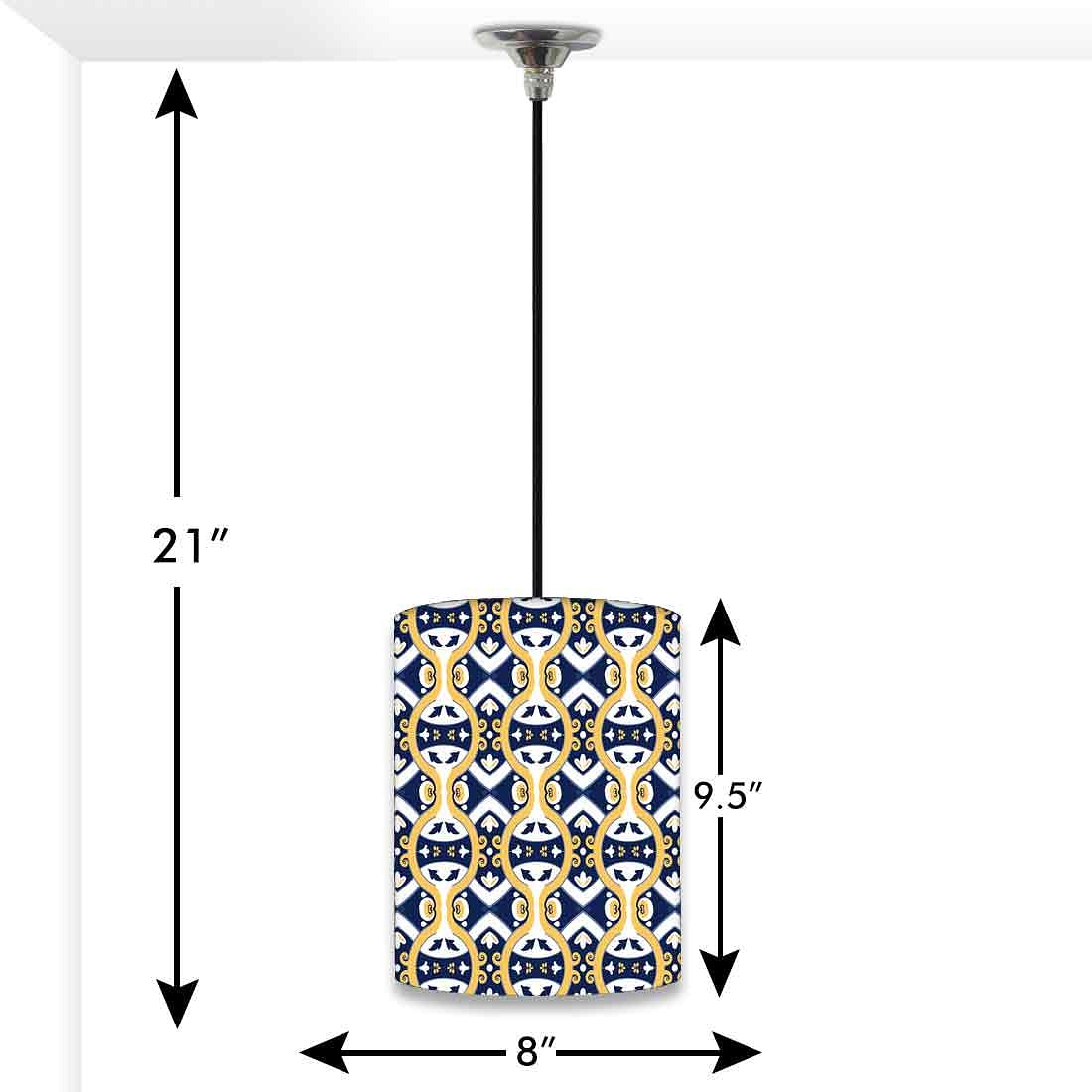 Ceiling Hanging Pendant Lamp Shade - Spanish Tiles Pattern Nutcase