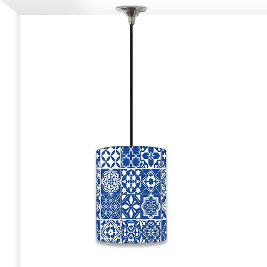 Ceiling Hanging Pendant Lamp Shade - Tiles Of Seville Nutcase