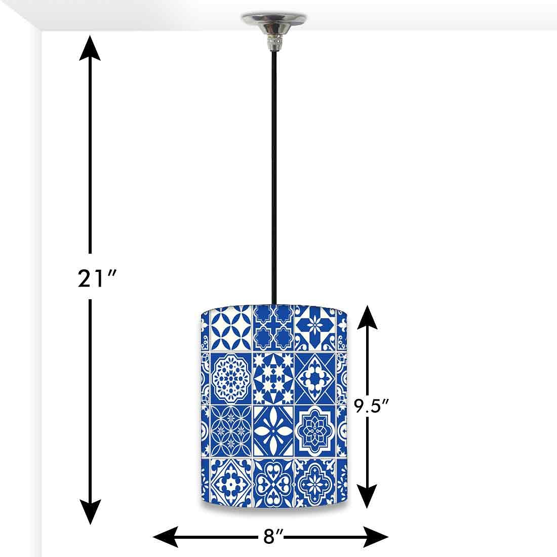 Ceiling Hanging Pendant Lamp Shade - Tiles Of Seville Nutcase