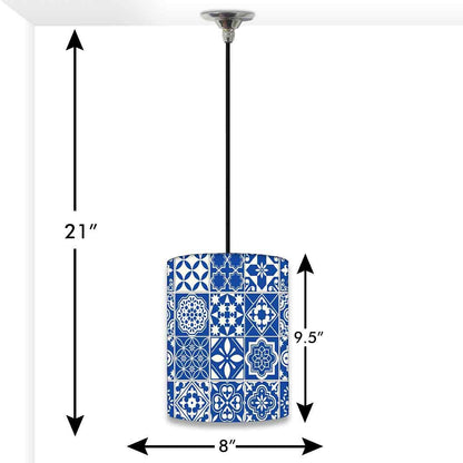 Ceiling Hanging Pendant Lamp Shade - Tiles Of Seville Nutcase