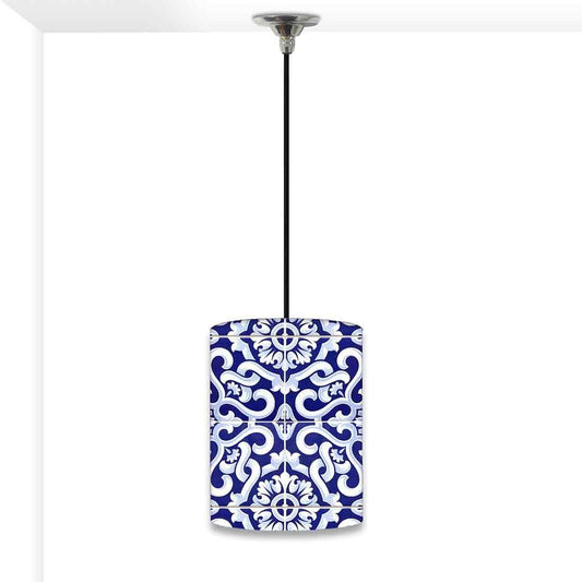 Ceiling Hanging Pendant Lamp Shade - Blue Tiles Nutcase