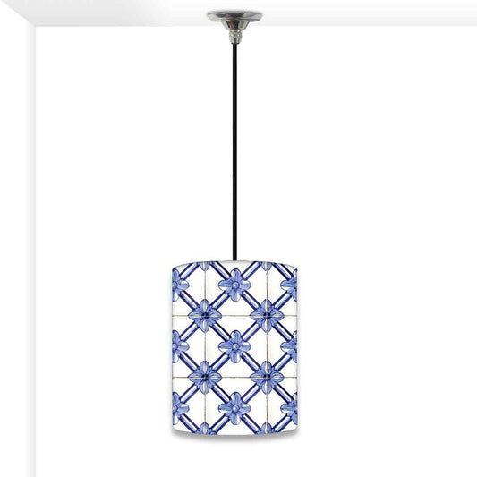 Ceiling Hanging Pendant Lamp Shade - Portuguese Checks Nutcase