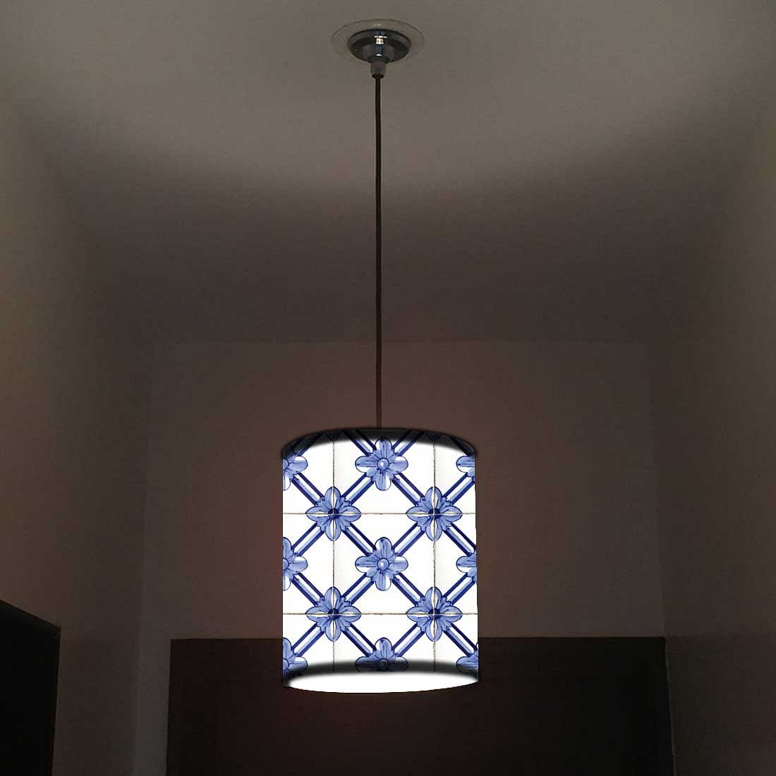Ceiling Hanging Pendant Lamp Shade - Portuguese Checks Nutcase