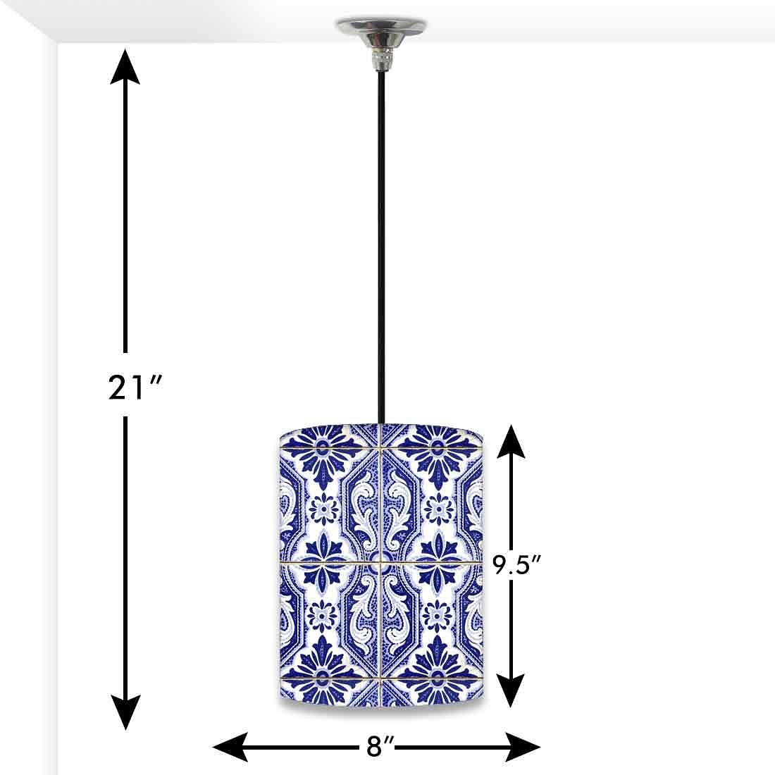 Ceiling Hanging Pendant Lamp Shade - Beautiful Spanish Tiles Nutcase