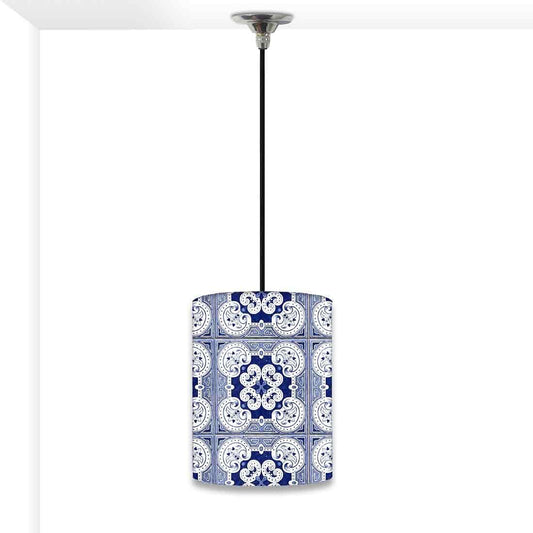 Ceiling Hanging Pendant Lamp Shade - Floral Spanish Tiles Effect Nutcase