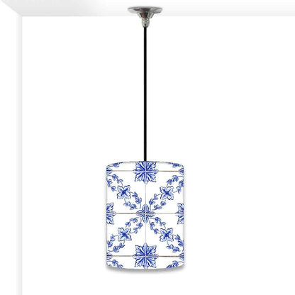 Ceiling Hanging Pendant Lamp Shade - Pattern Spanish Tiles Nutcase