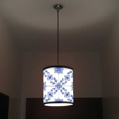 Ceiling Hanging Pendant Lamp Shade - Pattern Spanish Tiles Nutcase