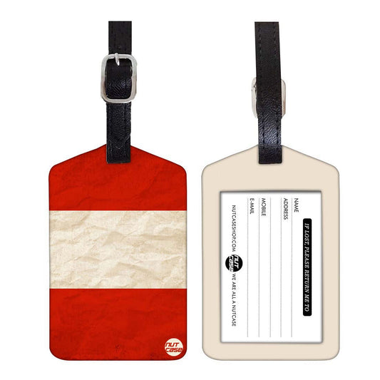Luggage Tags Set Of 2 -  RED & WHITE Nutcase