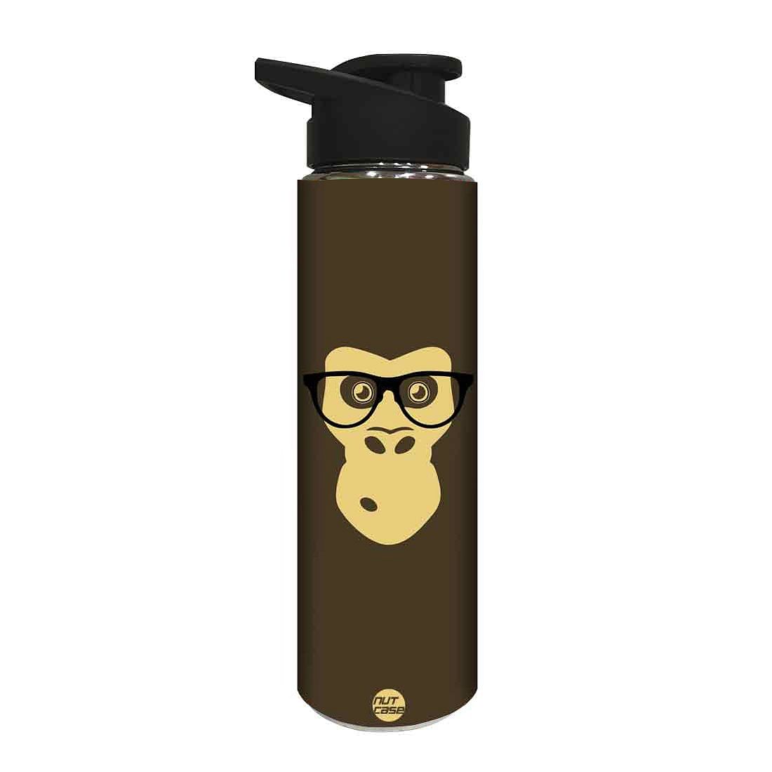 Stainless Steel Water Bottle -  Cute Monkey Nutcase
