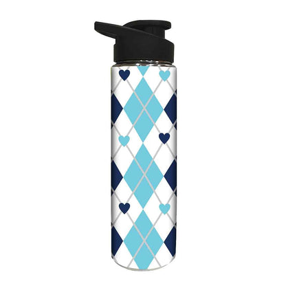 Designer Sipper Bottle for Kids -  Blue Heart Nutcase