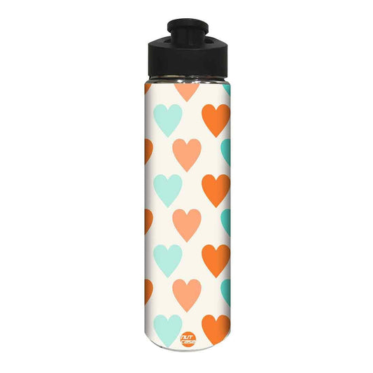 Designer Stainless Steel Water Bottle -  Heart Nutcase