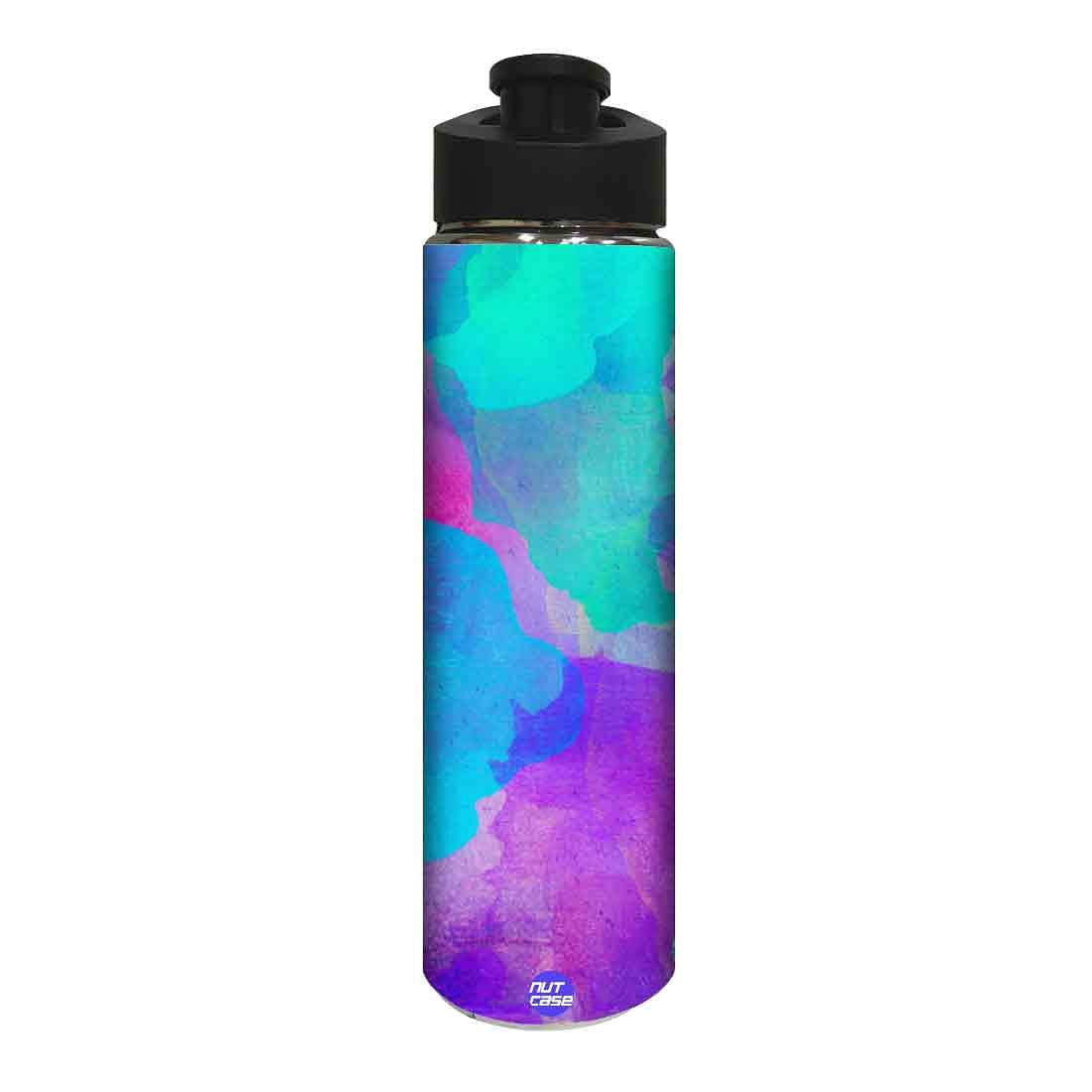 Stainless Steel Water Bottle -  Blue Watercolor Nutcase