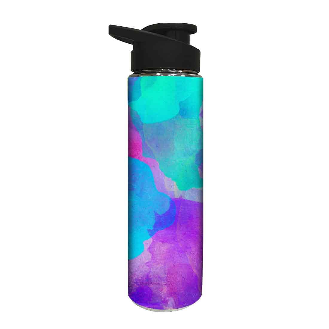 Stainless Steel Water Bottle -  Blue Watercolor Nutcase