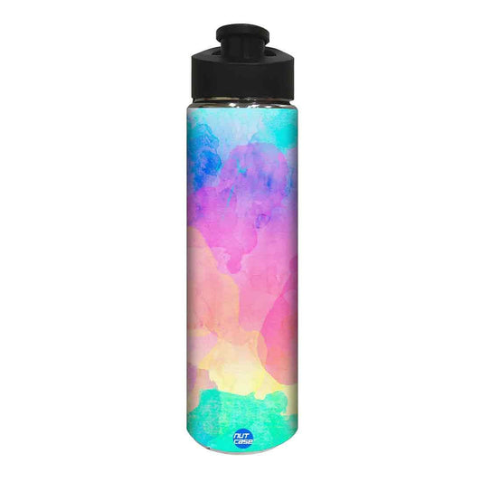 Water Bottle for Kids -  Pink and Blue Watercolor Nutcase