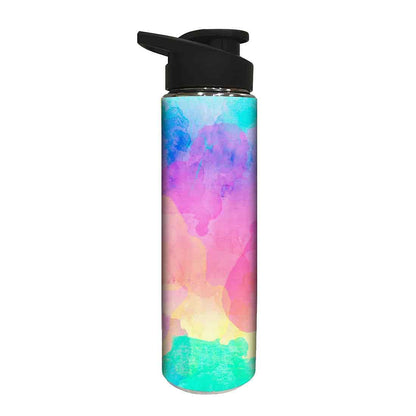 Water Bottle for Kids -  Pink and Blue Watercolor Nutcase