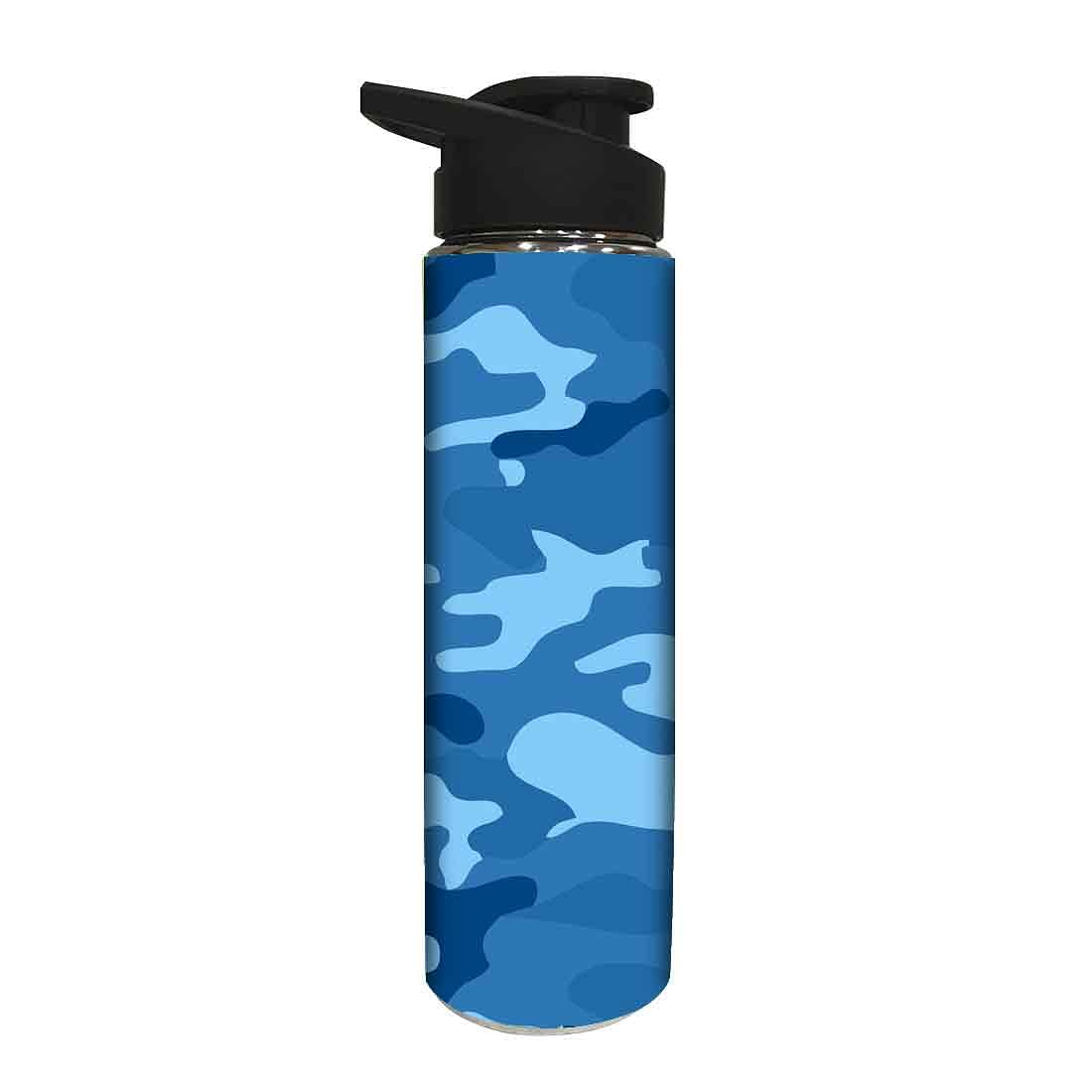 Designer Sipper Bottle for Kids -  Blue Army Nutcase