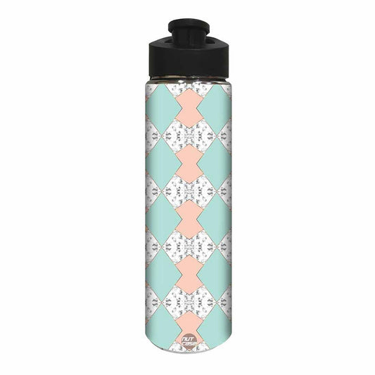 Stainless Steel Sipper Bottle -  Green and Pink Marble Nutcase