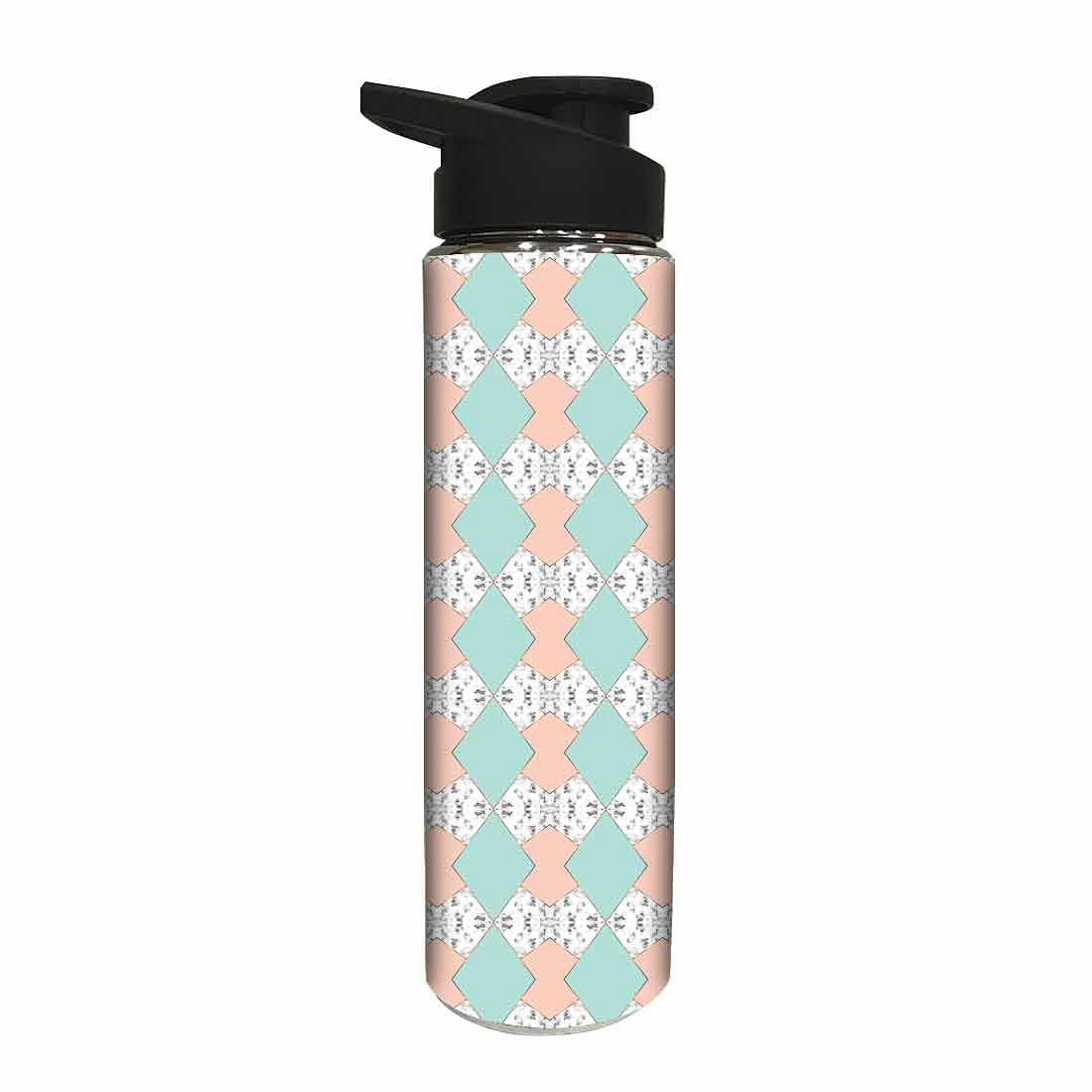 Stainless Steel Sipper Bottle -  Green and Pink Marble Nutcase