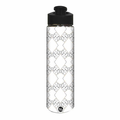 Stainless Steel Water Bottle -  Black and White Designer Marble Nutcase