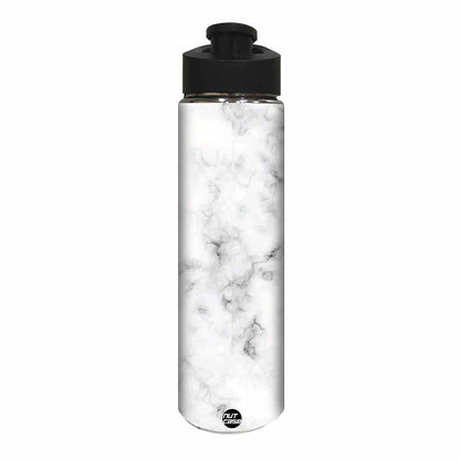 Designer Stainless Steel Sipper Bottle -  White and Black Marble Nutcase