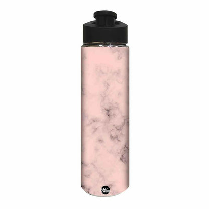 Water Bottle for Kids -  Peach Color Designer Marble Nutcase