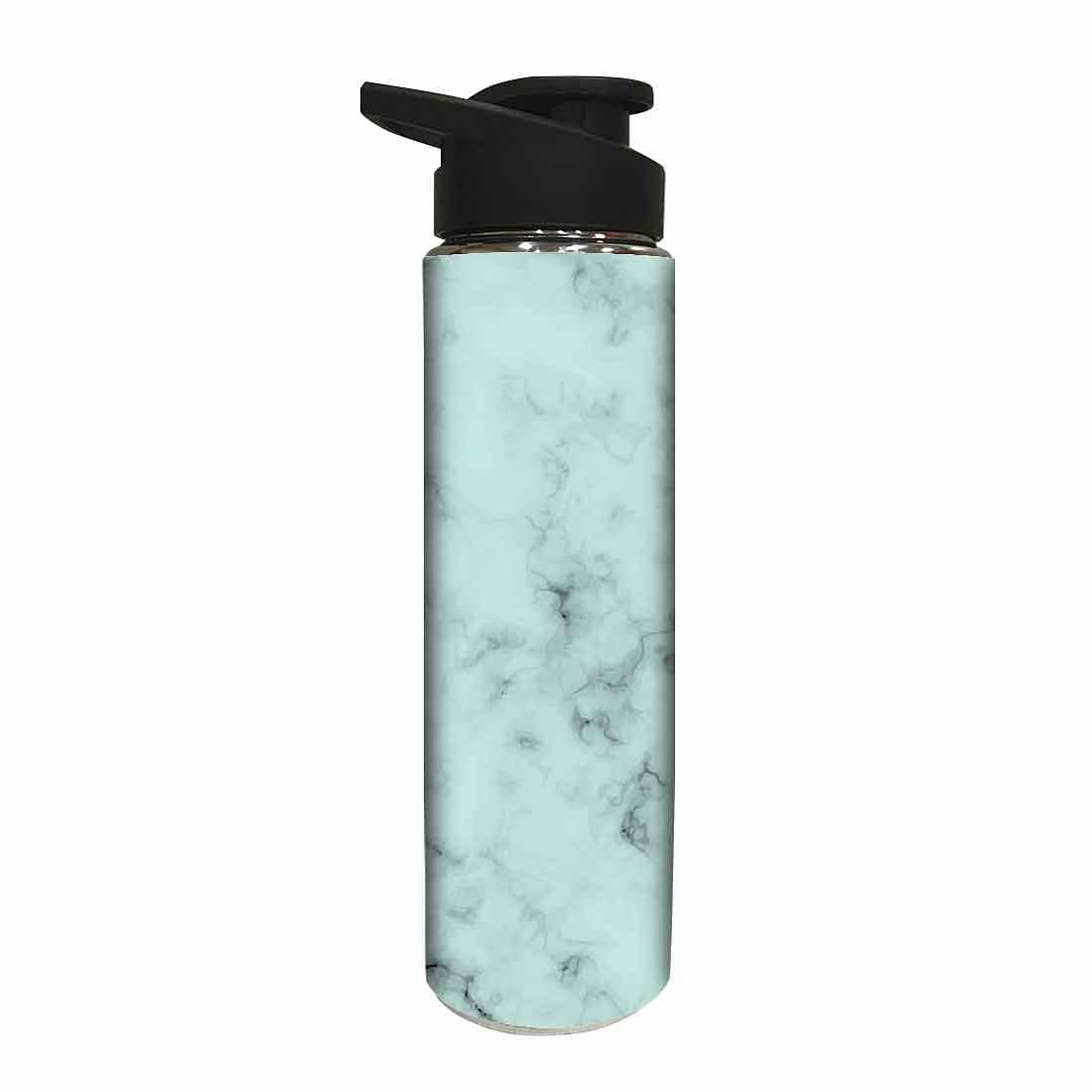 Stainless Steel Sipper Bottle -  Green Color Designer Marble Nutcase