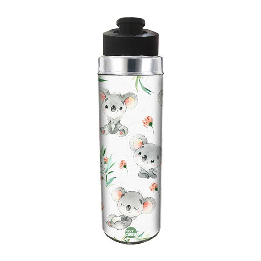 Nutcase Designer Stainless Steel Water Bottle with Waterproof matt Design Multicolor - 550 ML - Cute Koala Nutcase