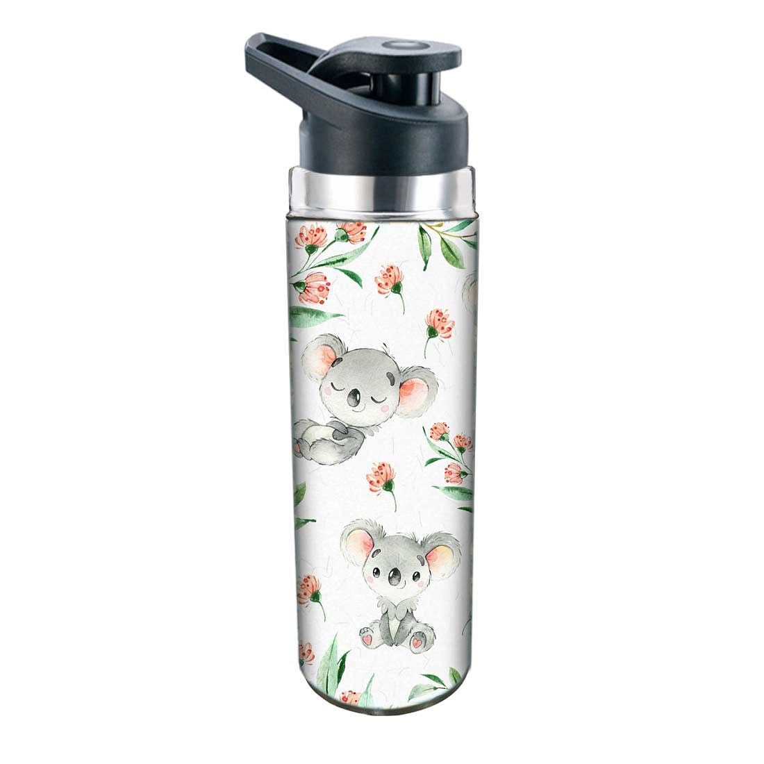 Nutcase Designer Stainless Steel Water Bottle with Waterproof matt Design Multicolor - 550 ML - Cute Koala Nutcase