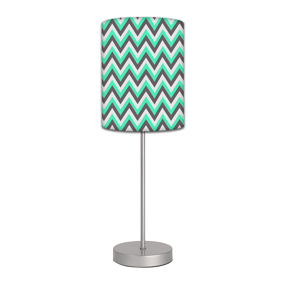 Stainless Steel Table Lamp For Living Room Bedroom -   Mint & Grey Chevron Nutcase