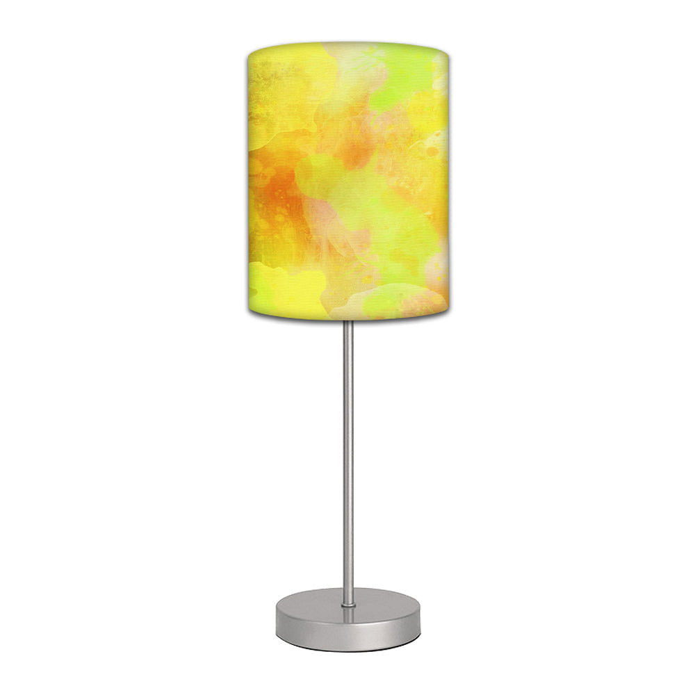 Stainless Steel Table Lamp For Living Room Bedroom -   Watercolors Paint Yellow Nutcase