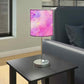 Stainless Steel Table Lamp For Living Room Bedroom -   Watercolors Paint Mix Pink Shades Nutcase