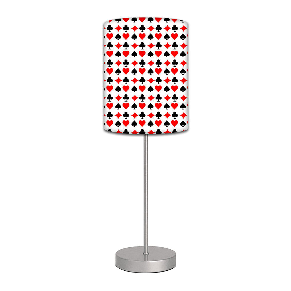 Stainless Steel Table Lamp For Living Room Bedroom -   Poker Cards Nutcase