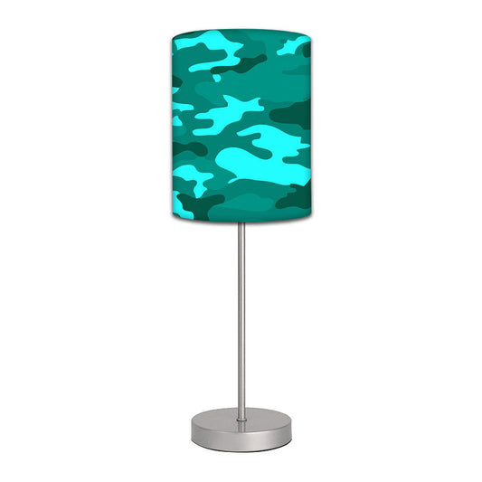 Stainless Steel Table Lamp For Living Room Bedroom -   Sea Blue Army Camouflage Nutcase