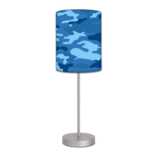 Stainless Steel Table Lamp For Living Room Bedroom -   Navy Blue Army Camouflage Nutcase