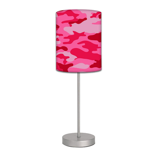 Stainless Steel Table Lamp For Living Room Bedroom -   Pink Army Camouflage Nutcase
