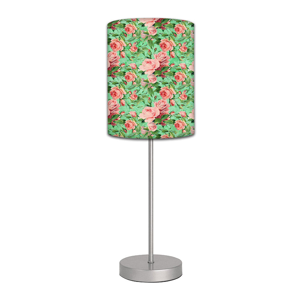 Stainless Steel Table Lamp For Living Room Bedroom -   Shabby Chic Roses Vintage Blossom Nutcase