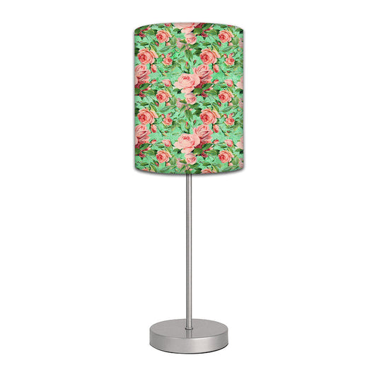Stainless Steel Table Lamp For Living Room Bedroom -   Shabby Chic Roses Vintage Blossom Nutcase