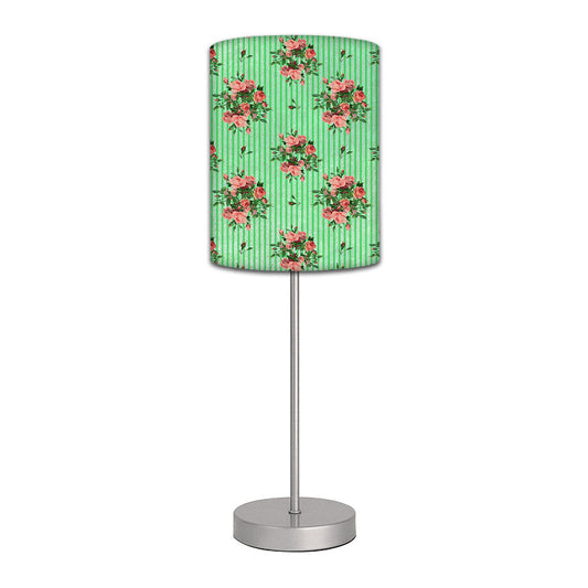 Stainless Steel Table Lamp For Living Room Bedroom -   Lines Roses Shabby Chic Vintage Nutcase